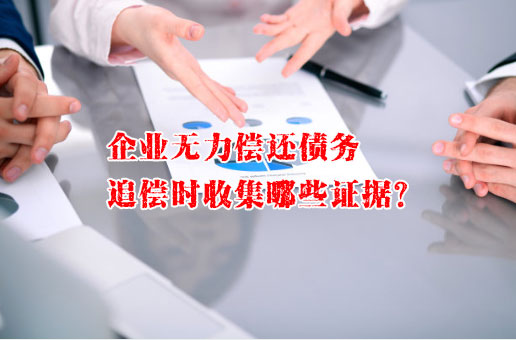 企业无力偿还债务追偿时收集哪些证据？