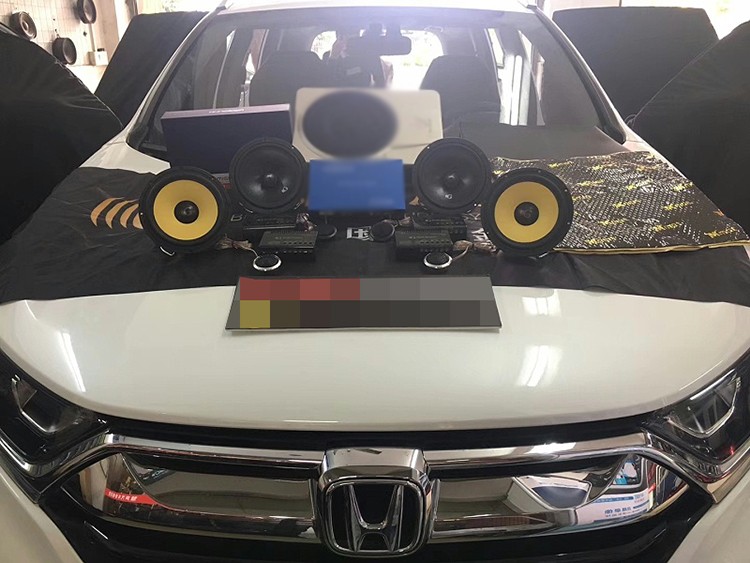 18款CRV無損升級黃金聲學汽車音響，臺州慧聲汽車音響改裝
